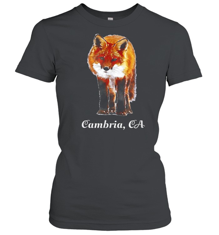 Cambria California Watercolor Paint Wild Fox Outdoor shirt Classic Women's T-shirt