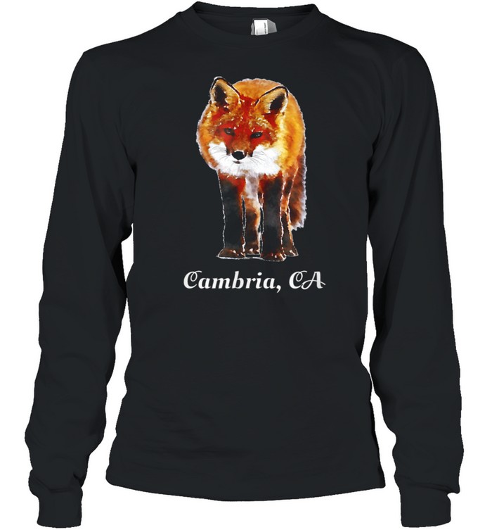 Cambria California Watercolor Paint Wild Fox Outdoor shirt Long Sleeved T-shirt