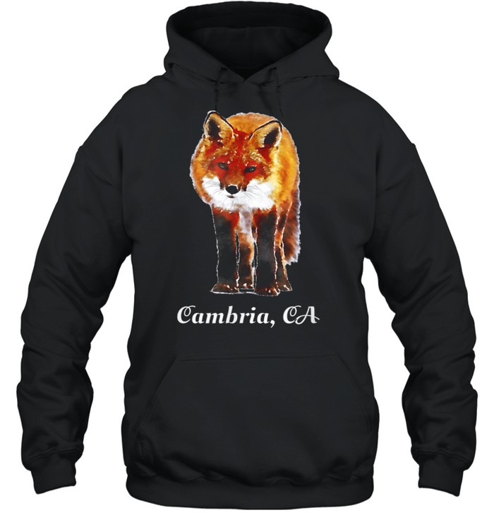 Cambria California Watercolor Paint Wild Fox Outdoor shirt Unisex Hoodie