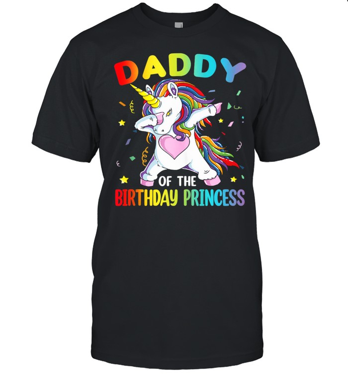 Daddy of the Birthday Princess Dabbing Dab Unicorn Girln shirt Classic Men's T-shirt