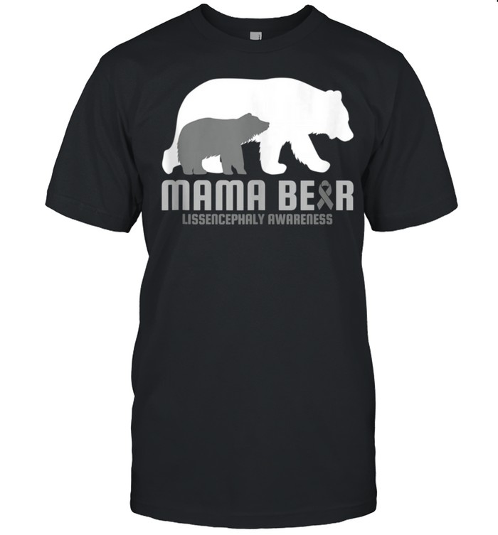 Lissencephaly Awareness Brain Disease Related Mama Bear Ribb shirt Classic Men's T-shirt