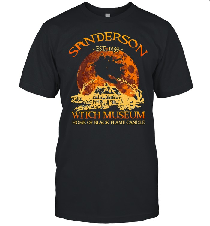Sanderson est 1693 witch museum home of black flame candle halloween shirt Classic Men's T-shirt