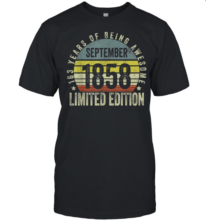 Limited Edition Awesome Since 1858 163rd Birthday Retro shirt Classic Men's T-shirt