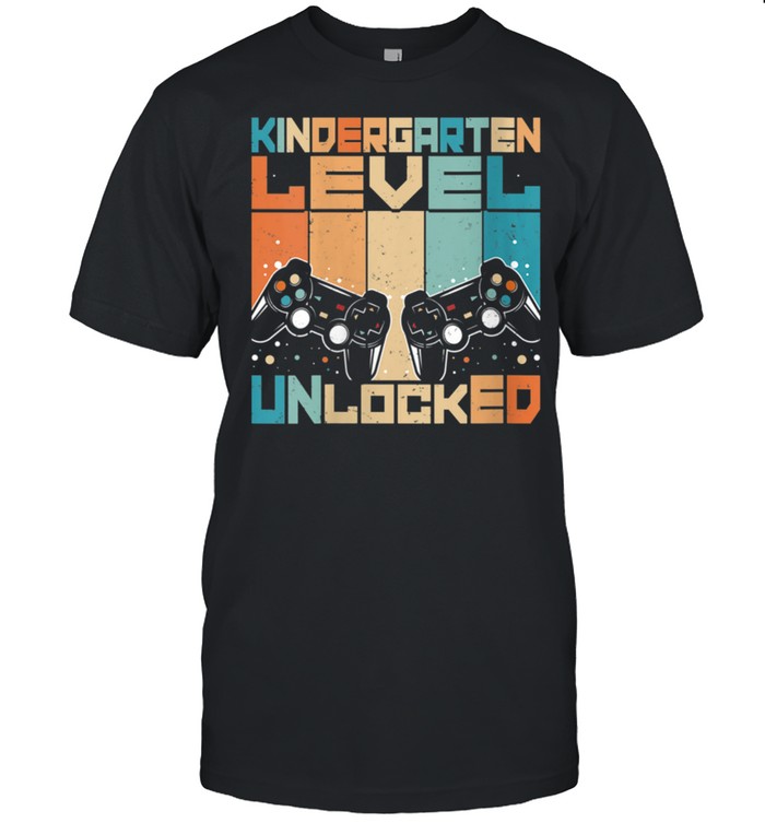 Kindergarten Level Unlocked Video Gamer Back to School Boy shirt Classic Men's T-shirt