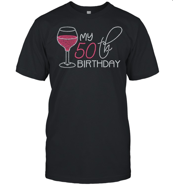My 50th Birthday 50 Years Old Pink Wine shirt Classic Men's T-shirt