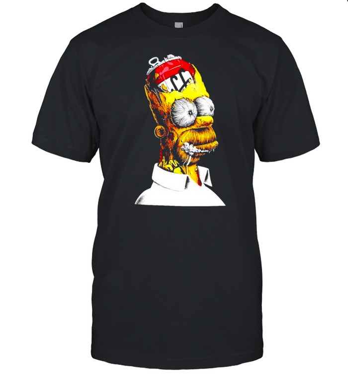 Homer Simpson With Beer 2D Multicolor shirt Classic Men's T-shirt