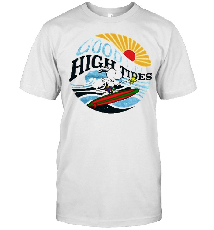 snoopy and Woodstock surf good vibes high tides shirt Classic Men's T-shirt