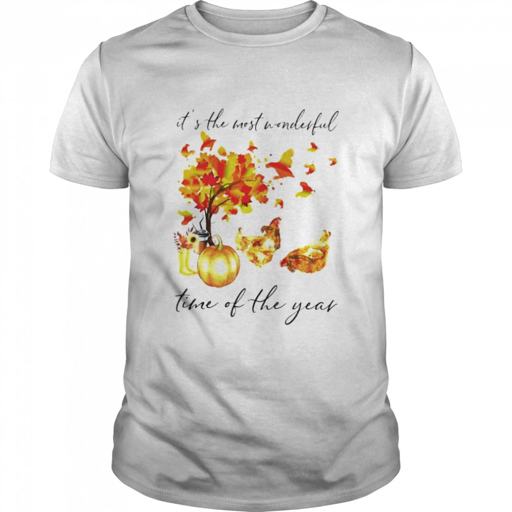 Chicken autumn it’s the most wonderful time of the year shirt Classic Men's T-shirt