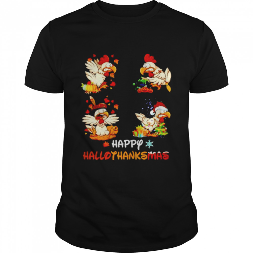 Chicken happy Hallothanksmas shirt Classic Men's T-shirt