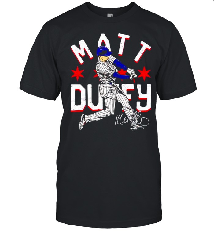 Chicago Cubs Matt Duffy hit the ball signature shirt Classic Men's T-shirt