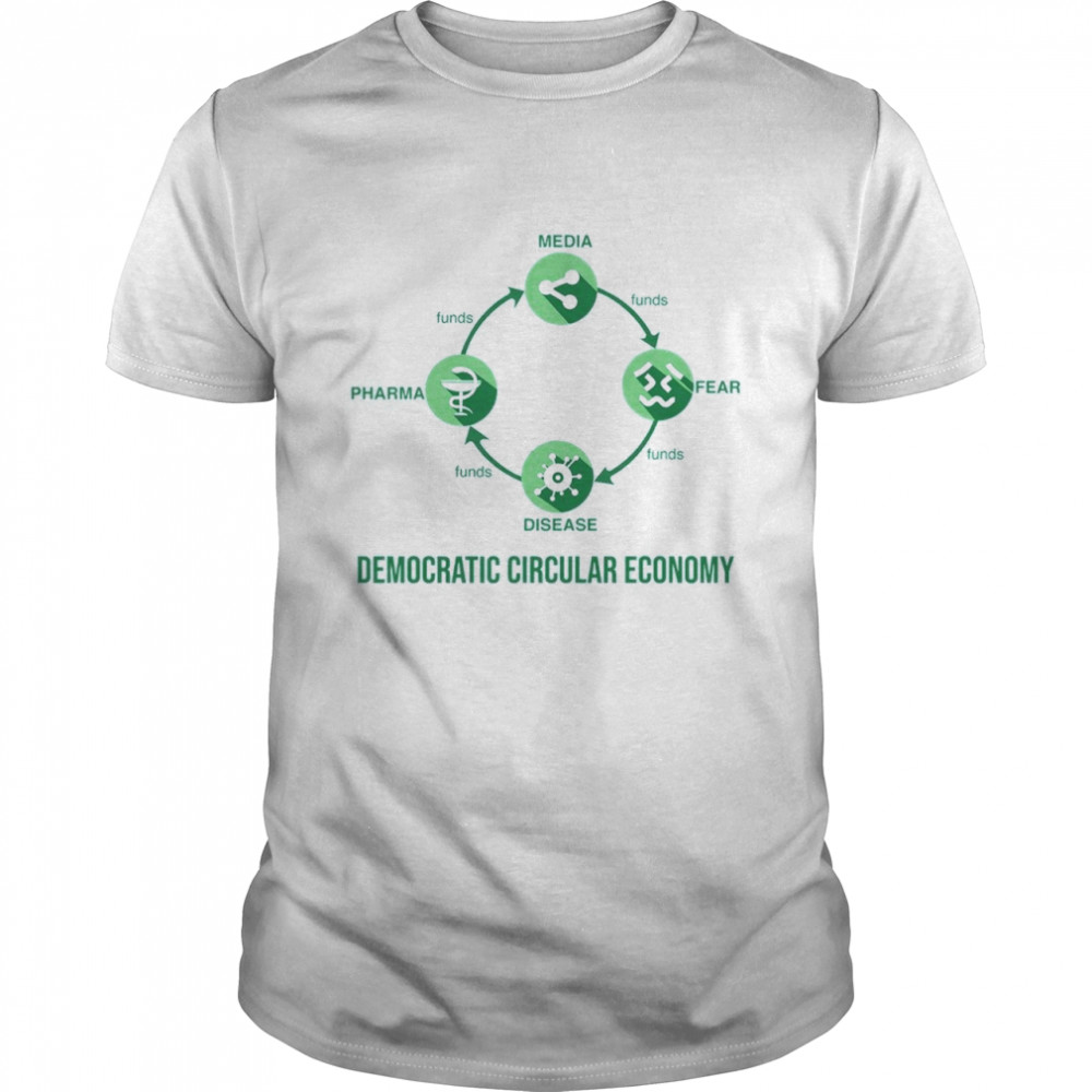 Media funds fear funds disease funds pharma funds democratic circular economy shirt Classic Men's T-shirt