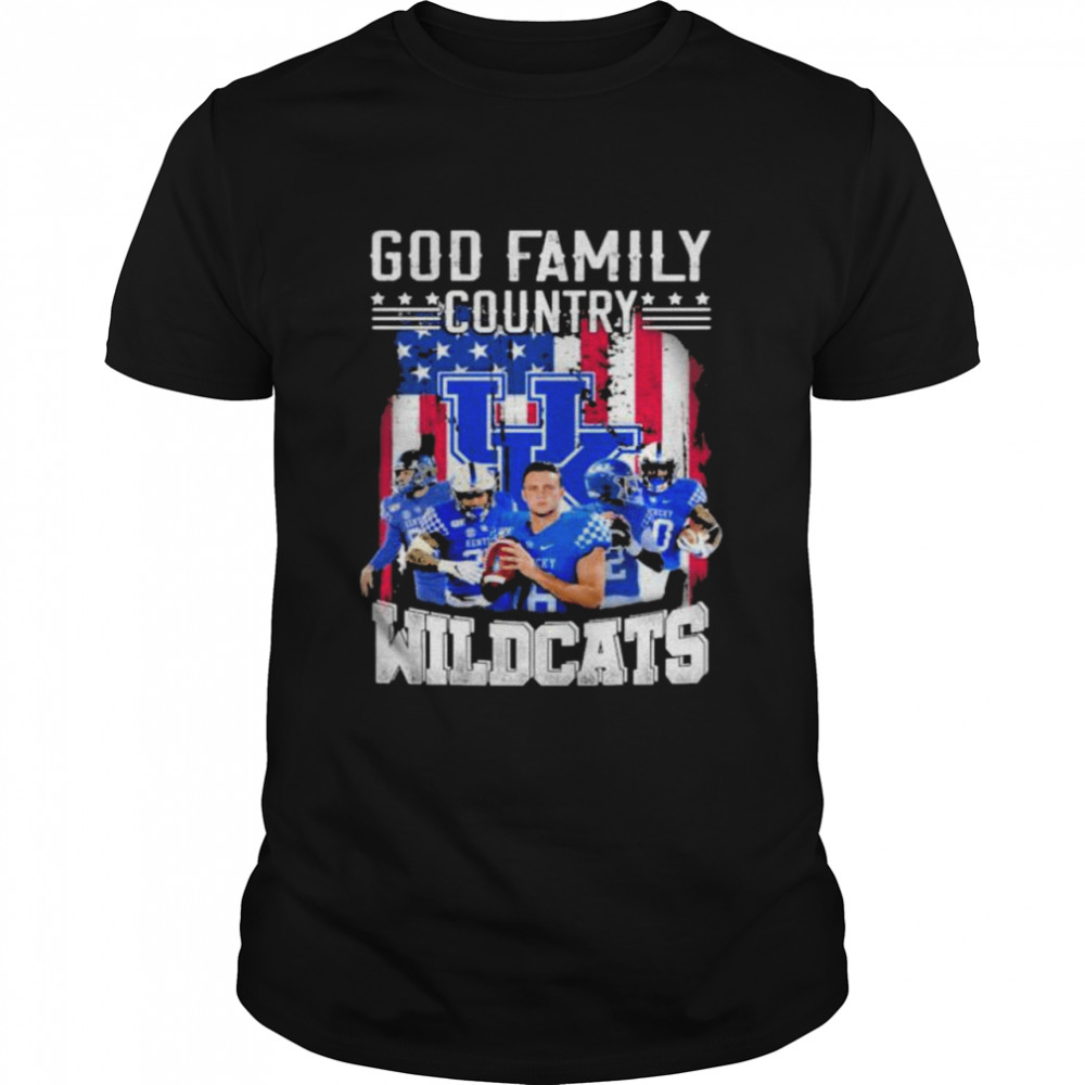 God Family Country Kentucky Wildcats American flag shirt Classic Men's T-shirt