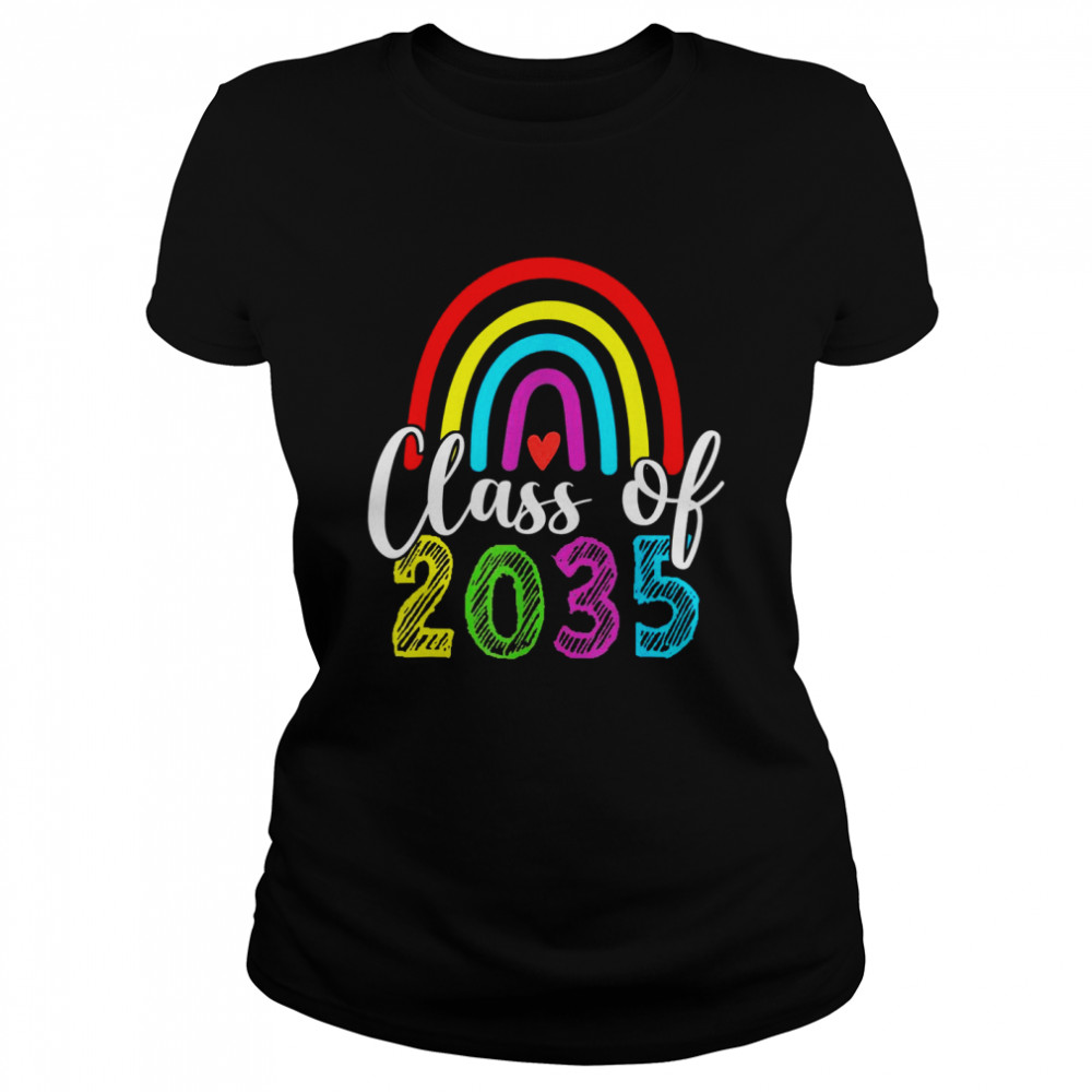 Class Of 2035 Grow With Me Prek Kindergarten Graduation  Classic Women's T-shirt