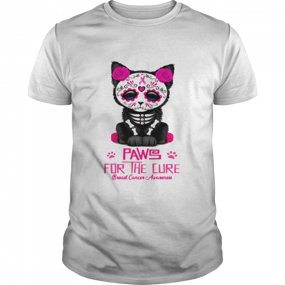 Paws for the cure breast cancer awareness shirt Classic Men's T-shirt