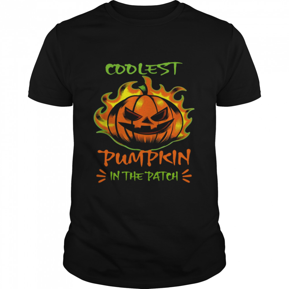 Coolest Pumpkin In The Patch Scary Halloween Pumpkin  Classic Men's T-shirt