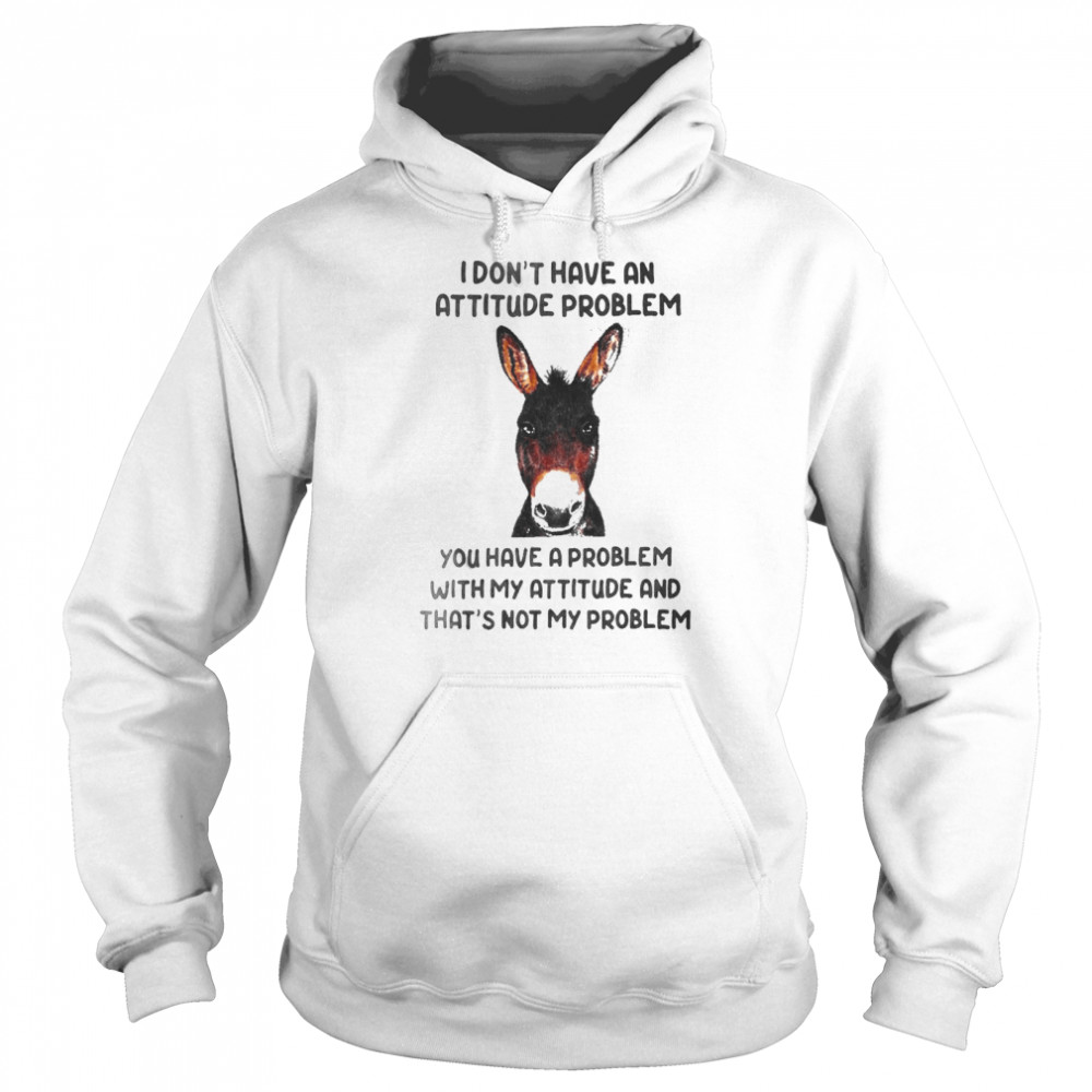 Donkey I Dont Have An Attitude Problem You Have A Problem With My Attitude And Thats Not My Problem Unisex Hoodie