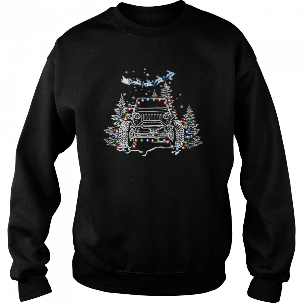 Jeep Light Merry Christmas  Unisex Sweatshirt