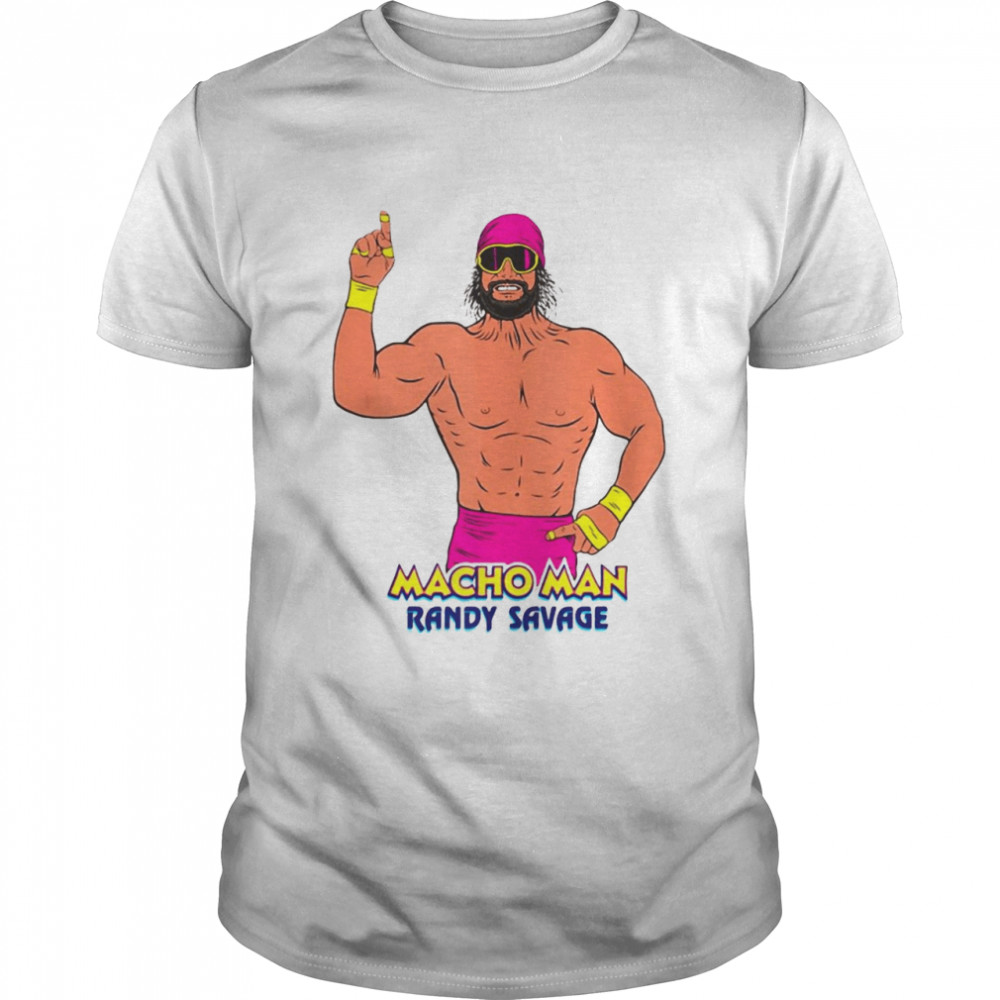 Wwe Macho Man Randy Savage Illustration Graphic T-shirt Classic Men's T-shirt