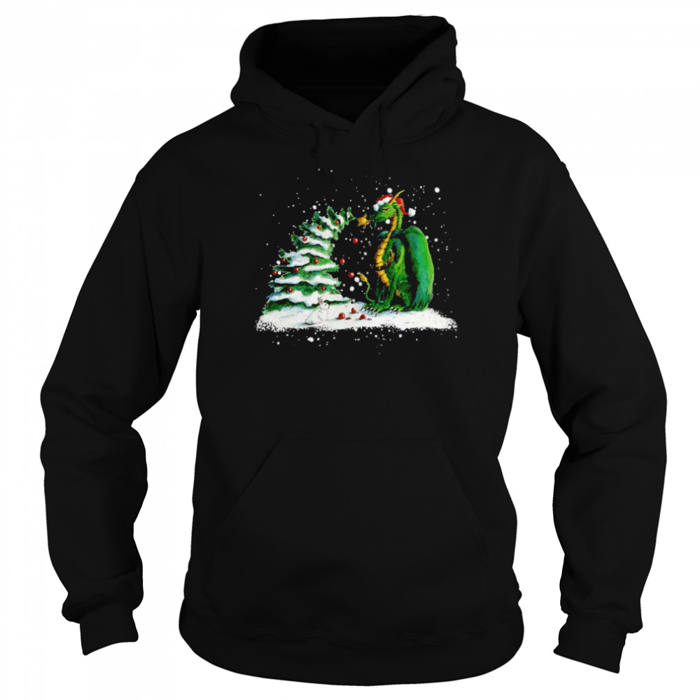 Dragon Play With Tree Christmas Sweater T Shirt Unisex Hoodie