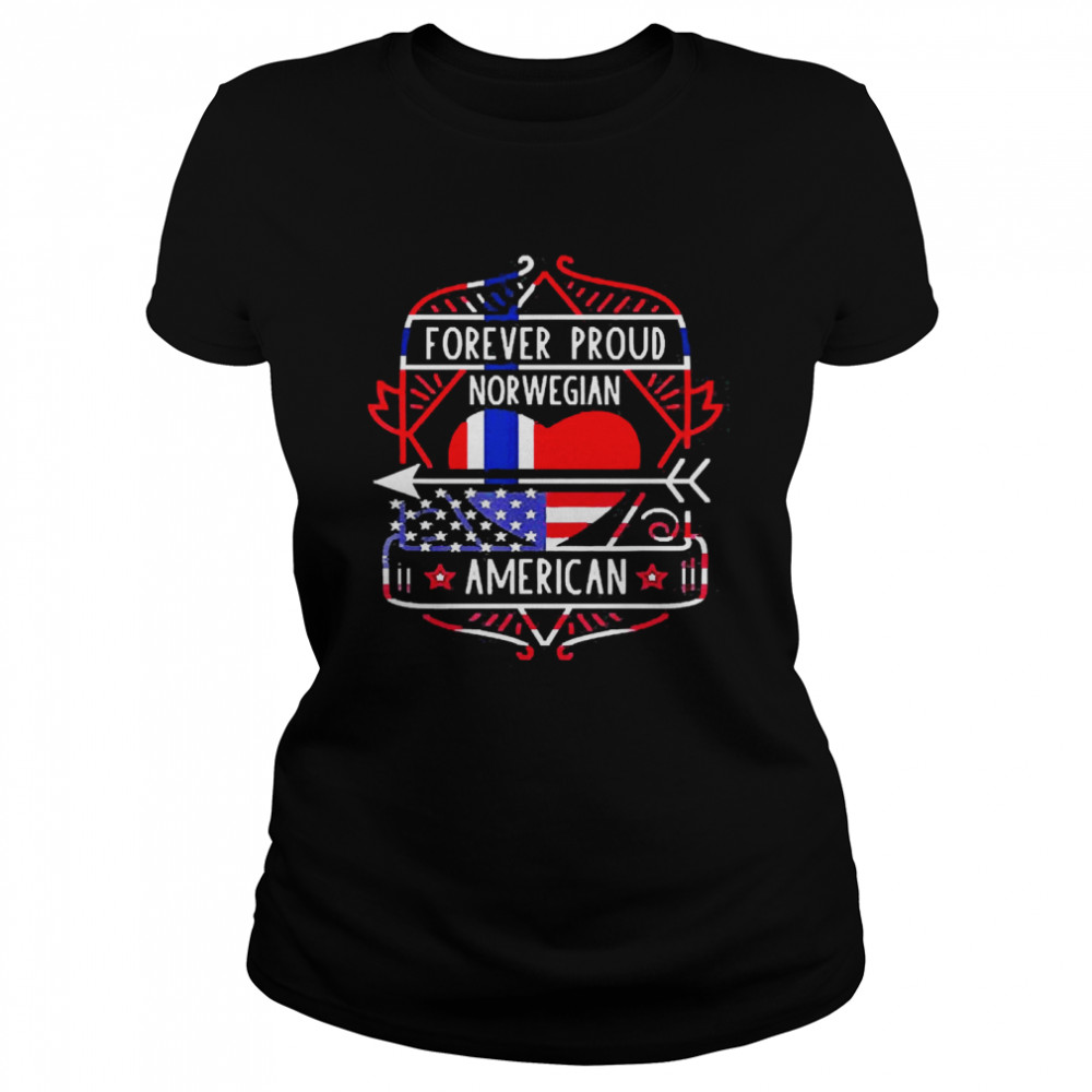 Forever Proud Norwegian American Norway And Usa Classic Womens T Shirt
