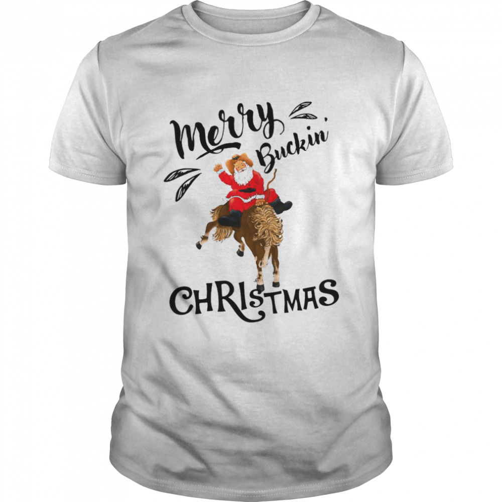 Horse Merry Buckin Christmas T-shirt Classic Men's T-shirt