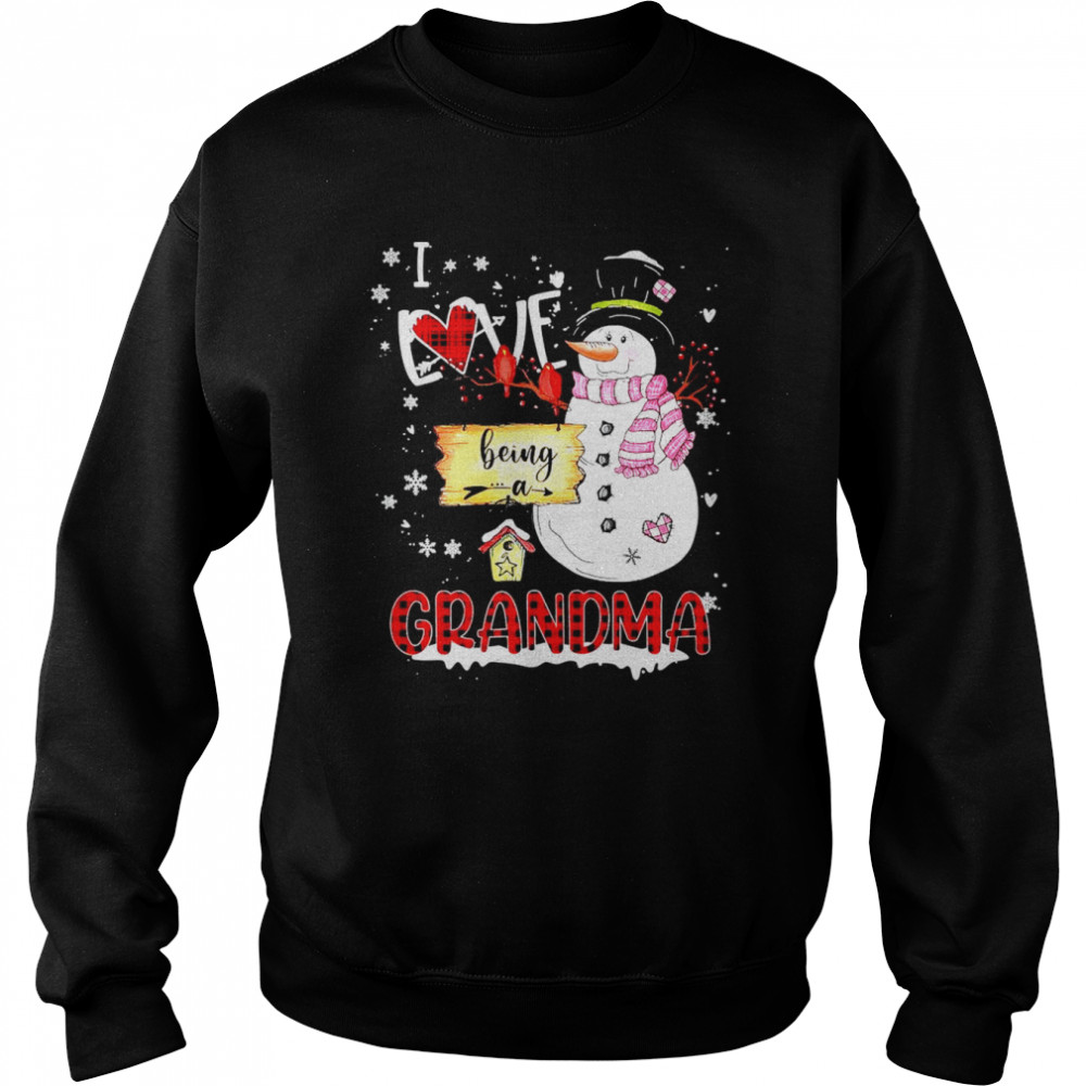 I Love Being A Grandma Snowman Christmas  Unisex Sweatshirt