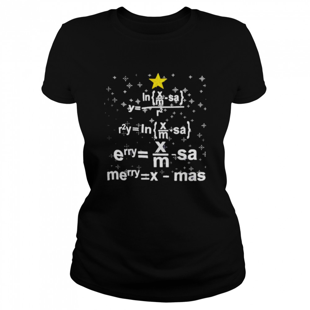 Math Teacher Christmas Tree shirt Classic Women's T-shirt