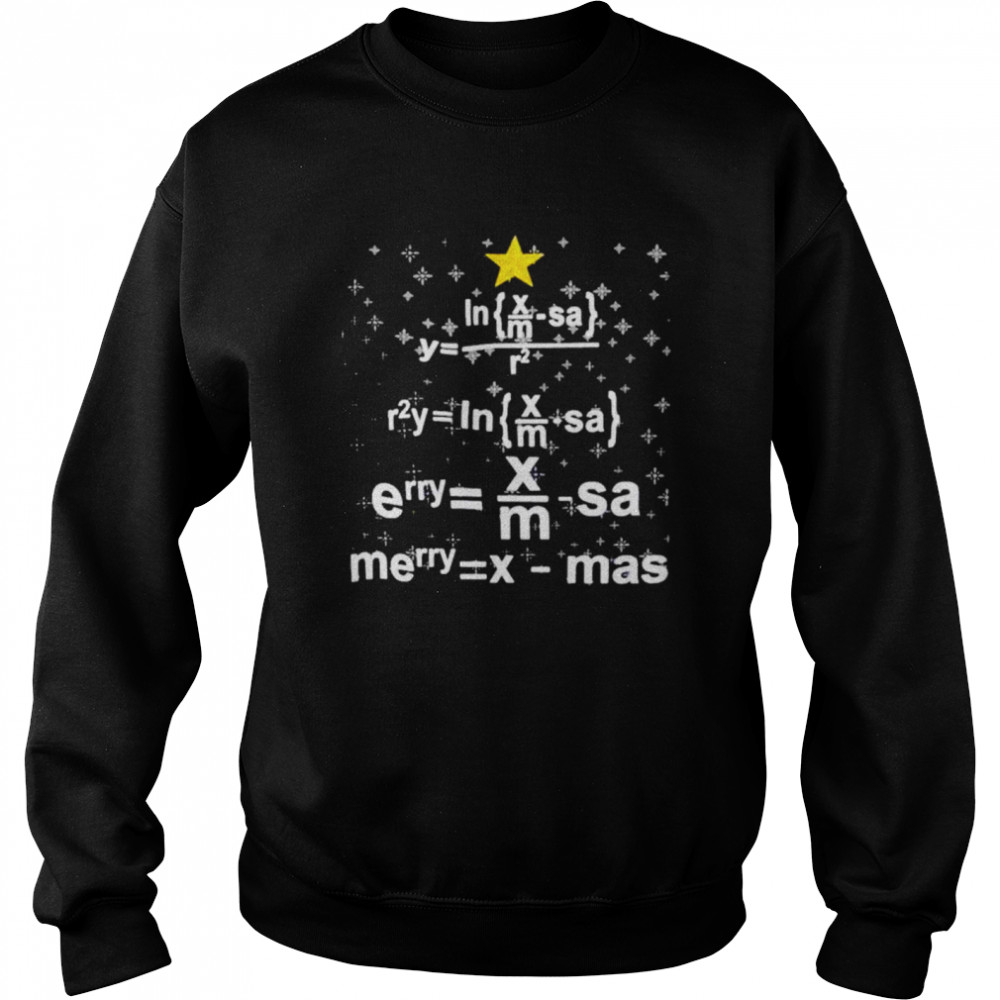 Math Teacher Christmas Tree shirt Unisex Sweatshirt