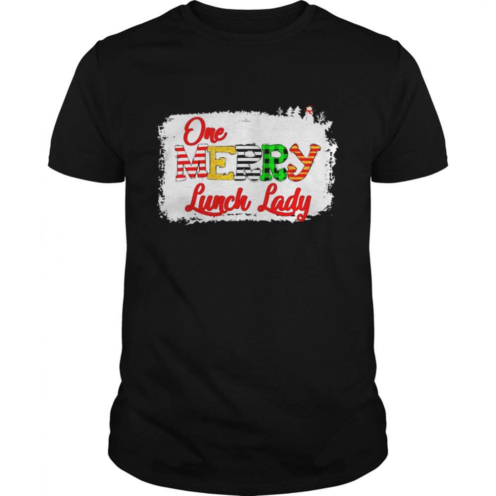 One Merry Lunch Lady Lover Christmas Pajama  Classic Men's T-shirt