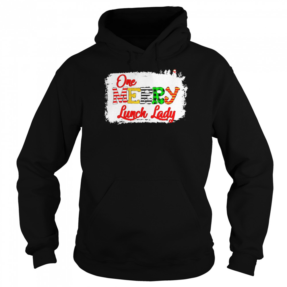 One Merry Lunch Lady Lover Christmas Pajama  Unisex Hoodie