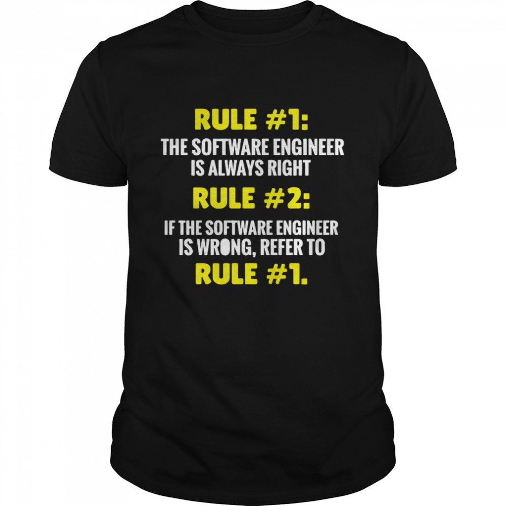 Software Engineer Rules Software Engineering Student  Classic Men's T-shirt