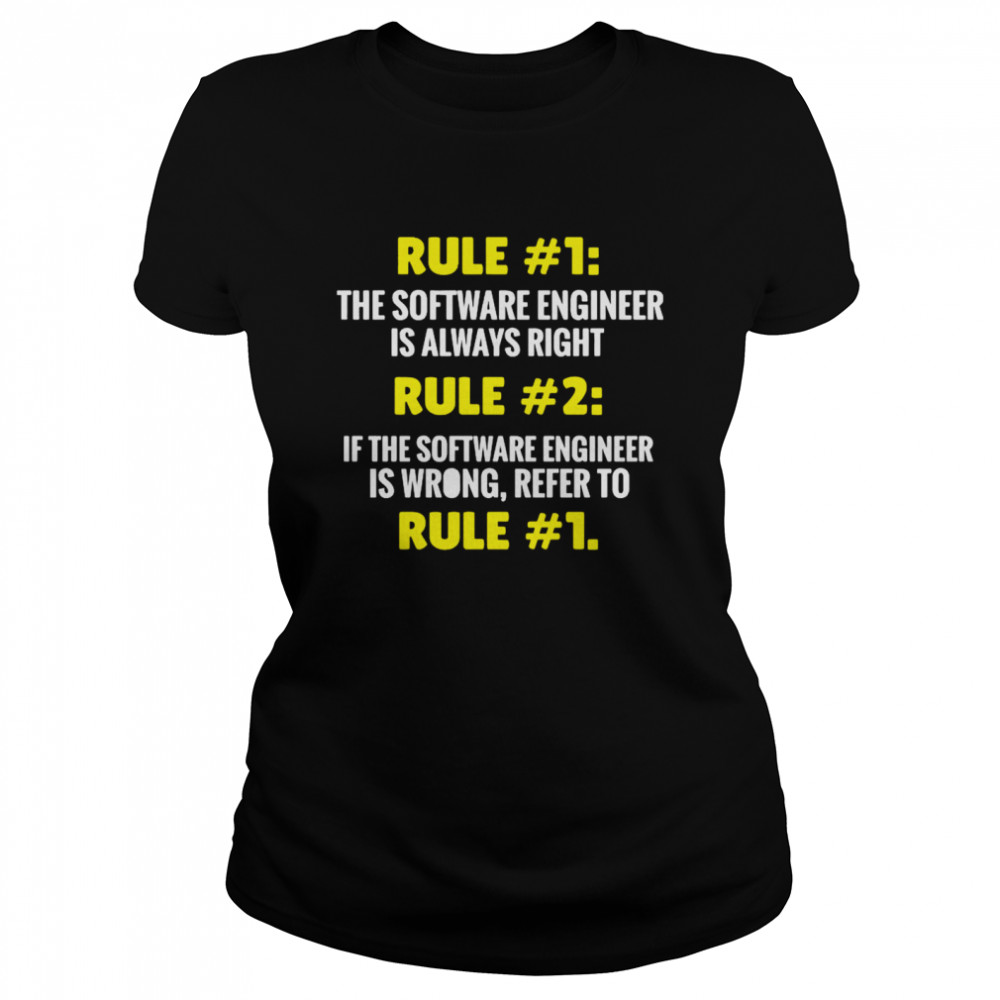 Software Engineer Rules Software Engineering Student  Classic Women'S T-Shirt