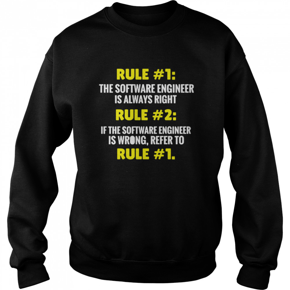Software Engineer Rules Software Engineering Student  Unisex Sweatshirt