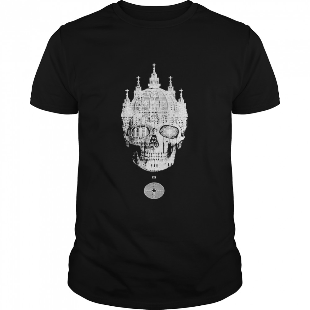The King Skull And Crown Memento Mori Occult Sacred Geometry  Classic Men's T-shirt