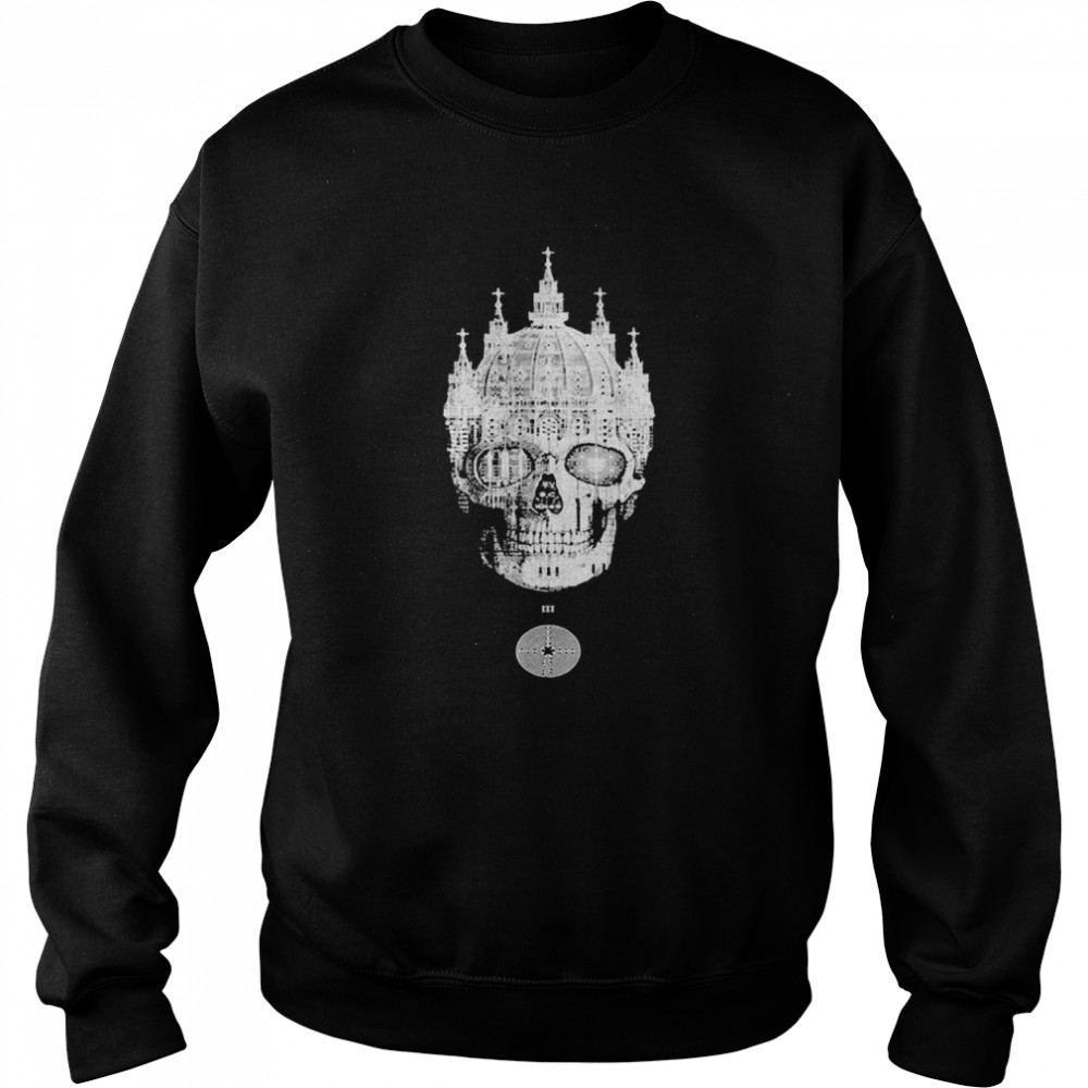 The King Skull And Crown Memento Mori Occult Sacred Geometry  Unisex Sweatshirt