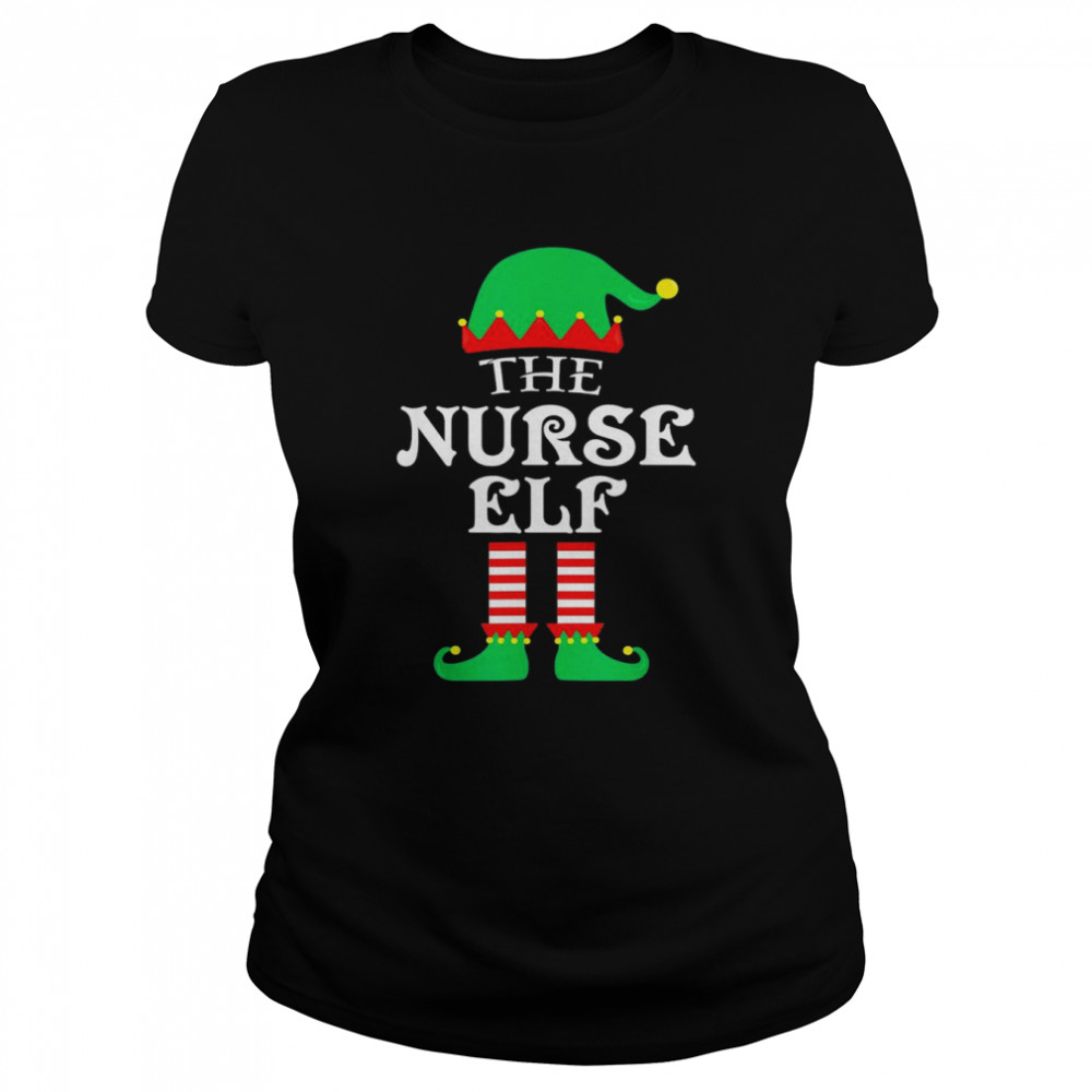The Nurse Elf Christmas Pajama Classic Womens T Shirt