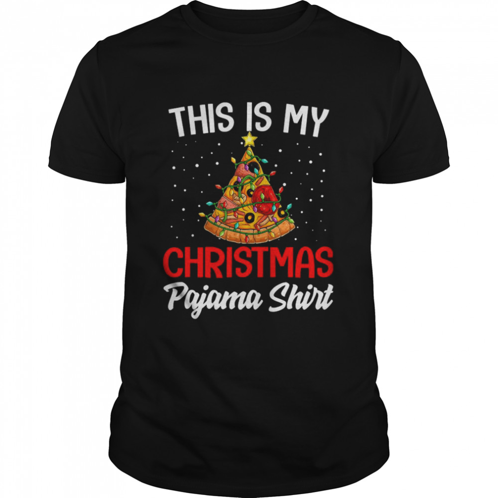 This Is My Christmas Pajama  Pizza Christmas Tree  Classic Men's T-shirt