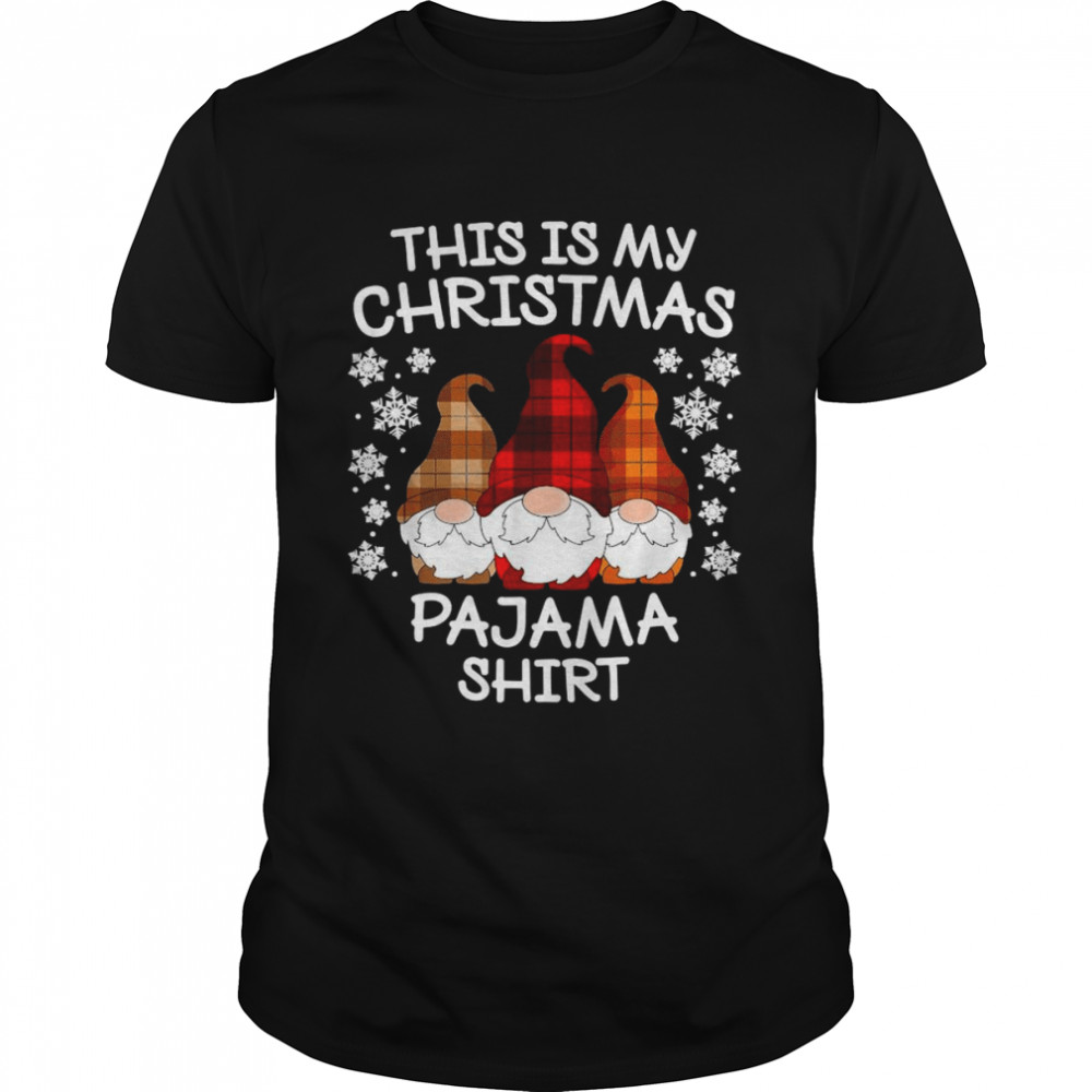 Xmas Plaid Gnome This Is My Christmas Pajama  Classic Men's T-shirt