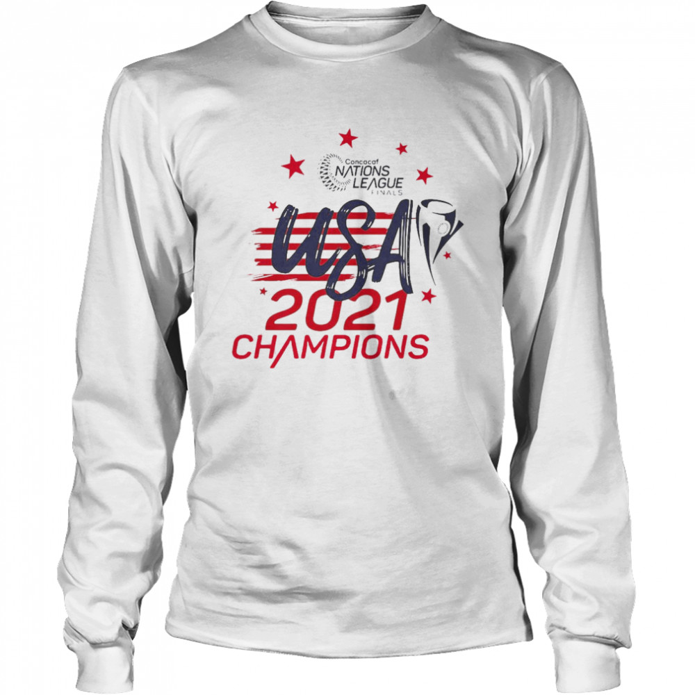 Nations League Usa Concacaf Gold Cup Final Champions 2021 T-Shirt Long Sleeved T-Shirt