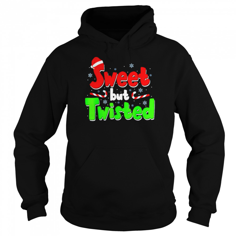 Sweet But Twisted Candy Cane Christmas Shirt Unisex Hoodie