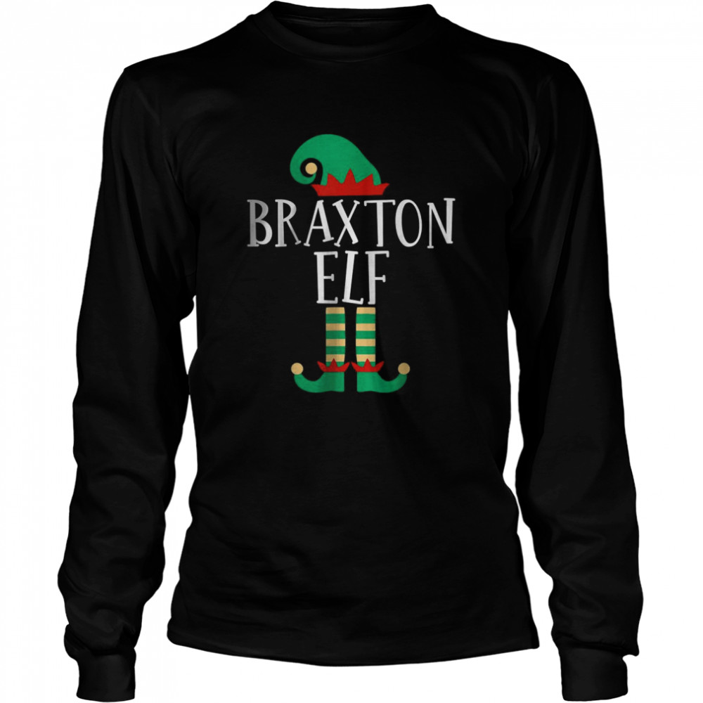 The Braxton Elf Funny Family Matching Christmas Pajamas T Long Sleeved T Shirt