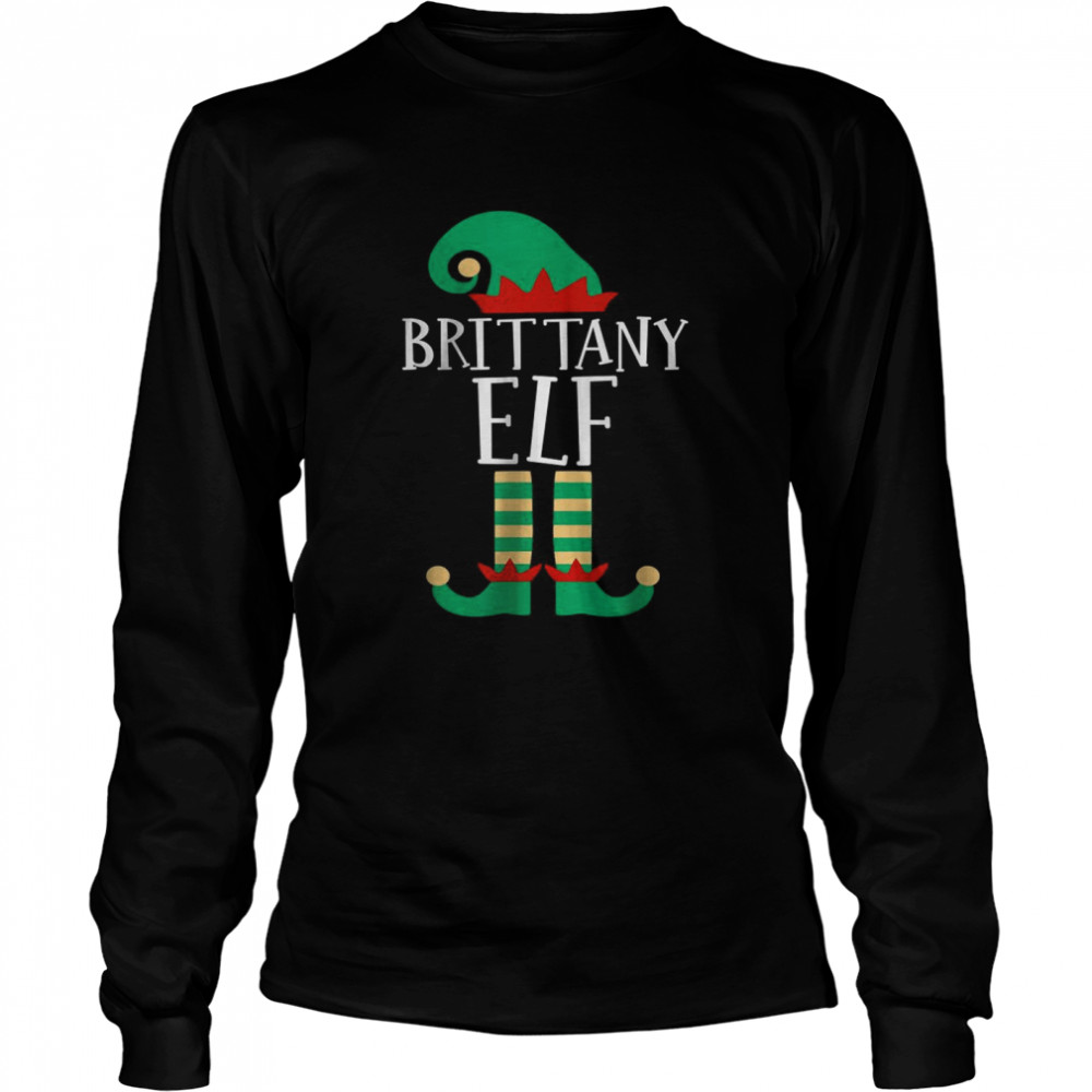 The Brittany Elf Funny Family Matching Christmas Pajamas T- Long Sleeved T-shirt