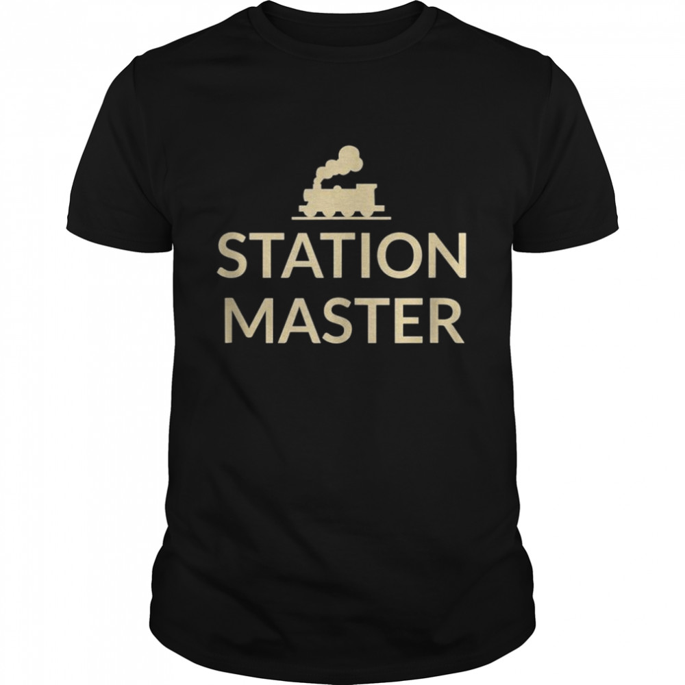 Fun Station Master railway enthusiast design  Classic Men's T-shirt