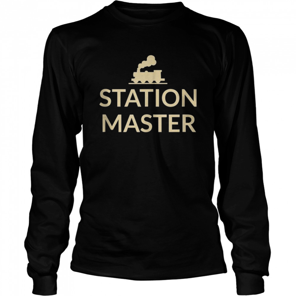 Fun Station Master Railway Enthusiast Design  Long Sleeved T-Shirt