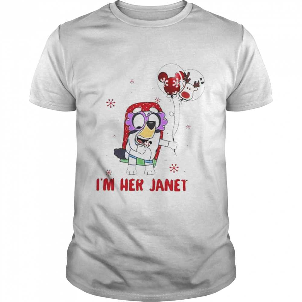 Bluey Balloon Mickey mouse Reindeer I’m Her Janet Christmas  Classic Men's T-shirt