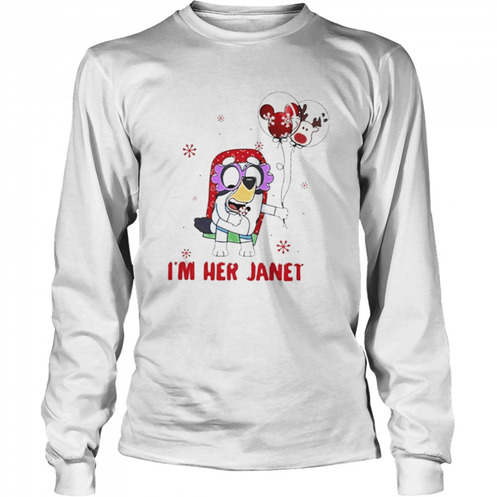 Bluey Balloon Mickey Mouse Reindeer Im Her Janet Christmas Long Sleeved T Shirt