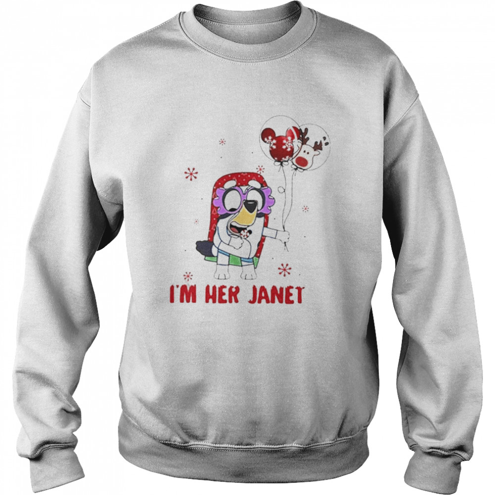 Bluey Balloon Mickey Mouse Reindeer Im Her Janet Christmas Unisex Sweatshirt