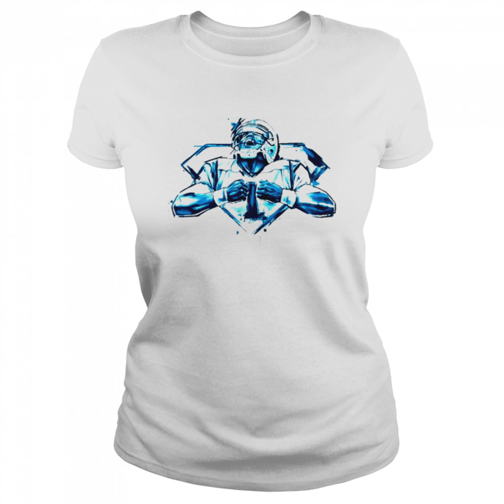 Cam Newton Carolina Panthers Superman Shirt Classic Womens T Shirt