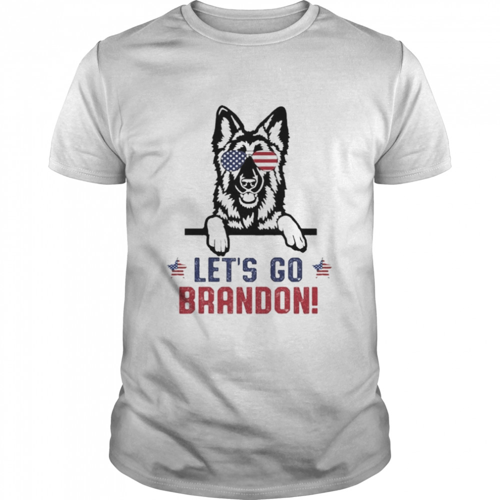 German Shepherd Let’s Go Brandon 2021 Christmas  Classic Men's T-shirt