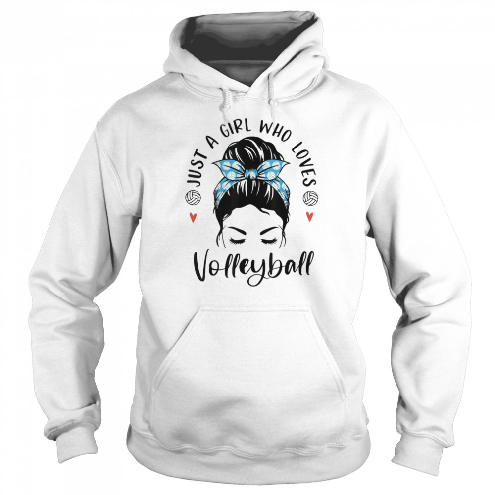 Just A Girl Who Loves Volleyball Girls T- Unisex Hoodie